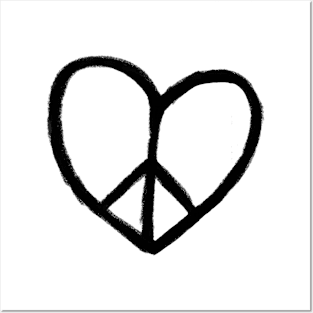 Heart Peace Logo, Peace Love Posters and Art